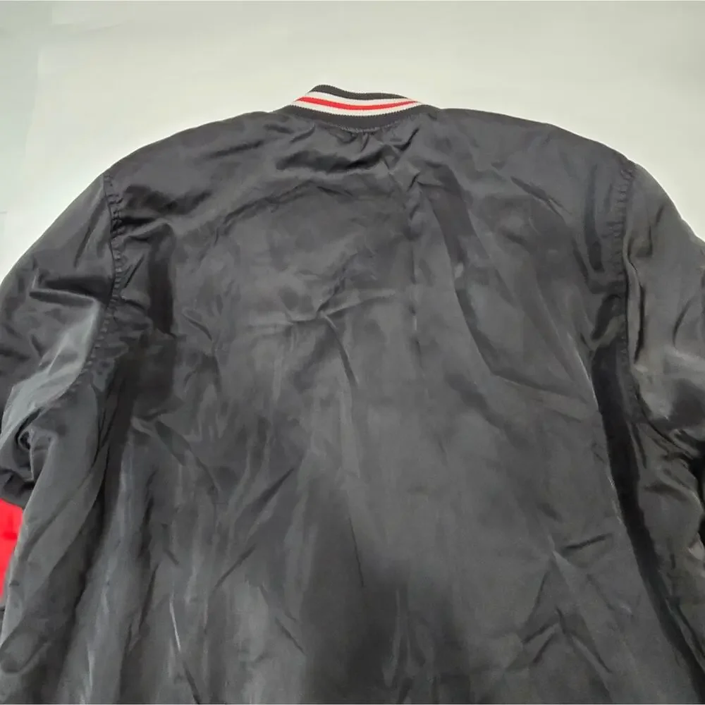 True Religion Racing Bomber Jacket in Jet Black